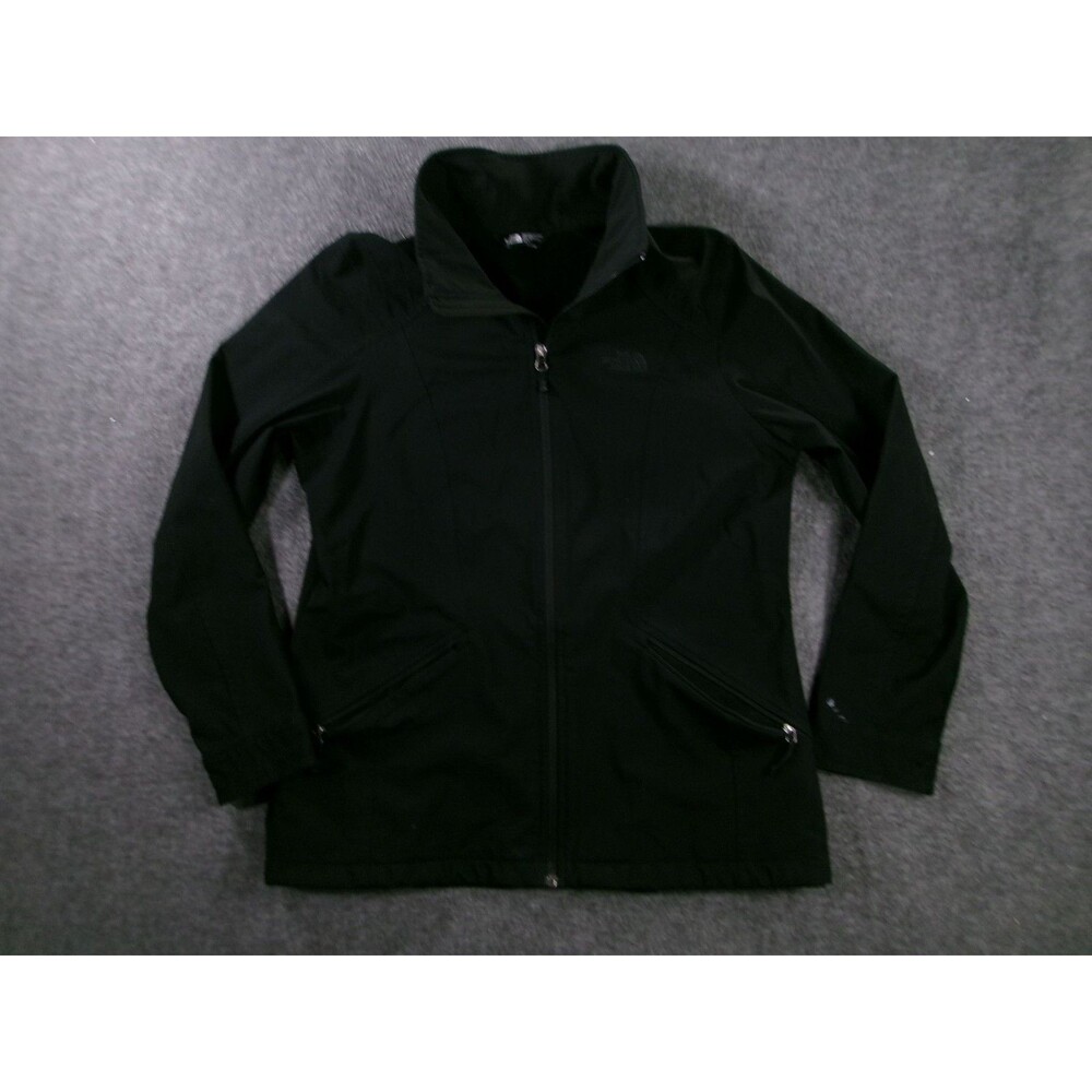 The North Face Jacket Womens XL Softshell Full Zip Black Lightweight